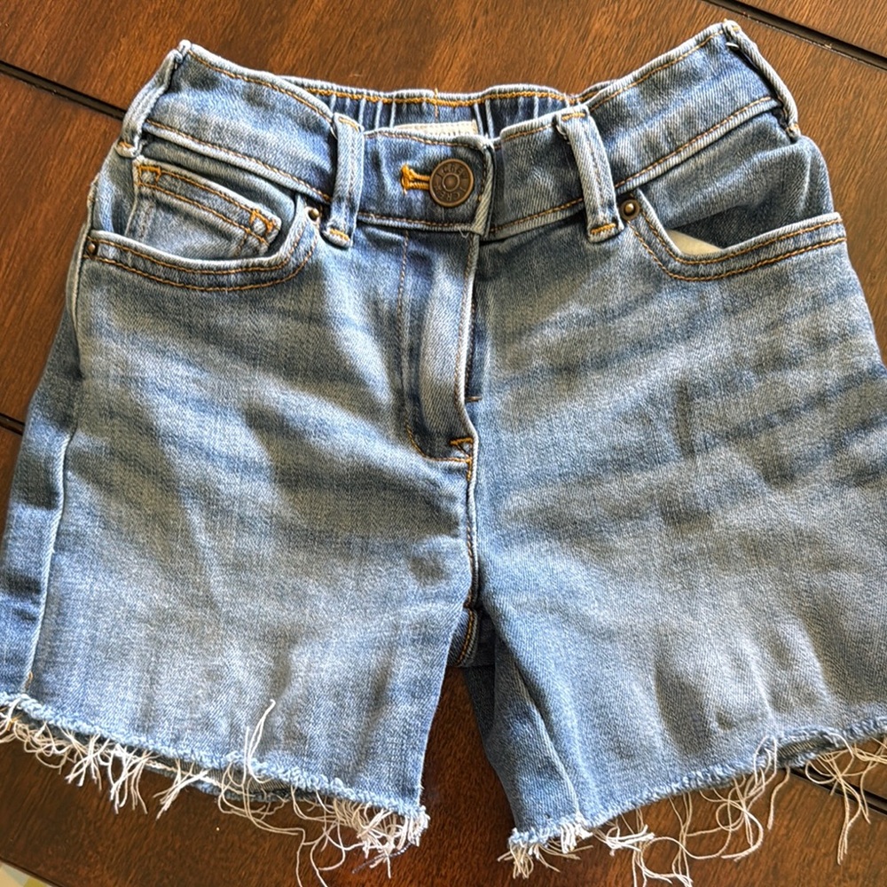 Denim Frayed Hem CrewCuts Shorts 5t